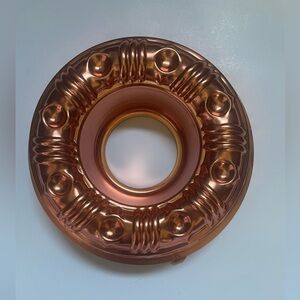 Vintage Round rose gold/copper Jello Ring Mold - with hanger 3 1/2 cup